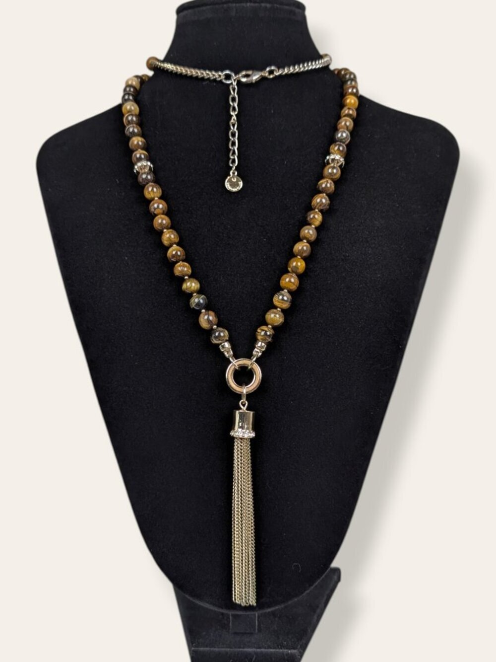 Charter Club Tiger Eye Beaded Necklace